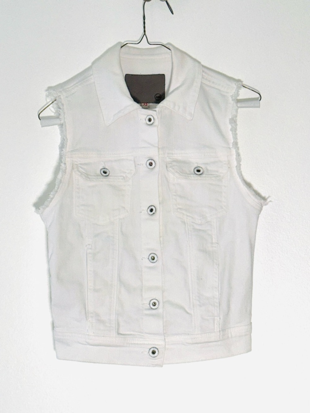 AG Adriano Goldshmied Women’s White Jeans Vest